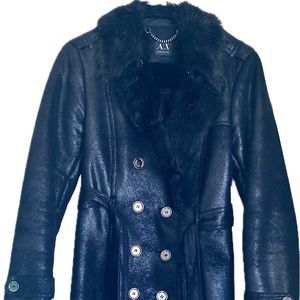 Armani Exchange Faux Shearling Coat